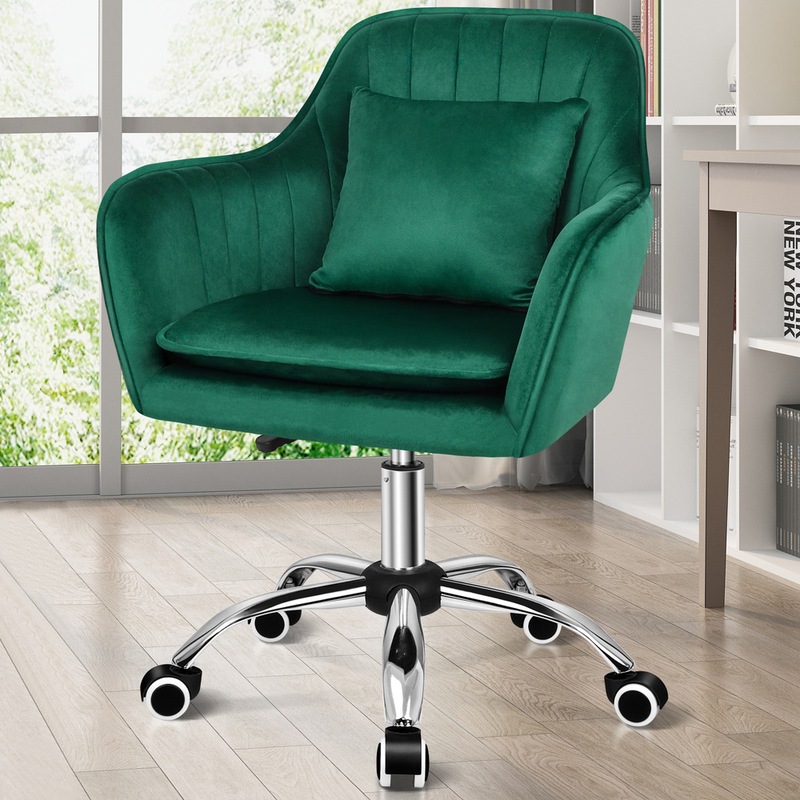 Buy ALFORDSON Velvet Office Chair Orla Green MyDeal