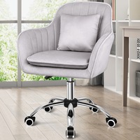 ALFORDSON Velvet Office Chair Orla Grey