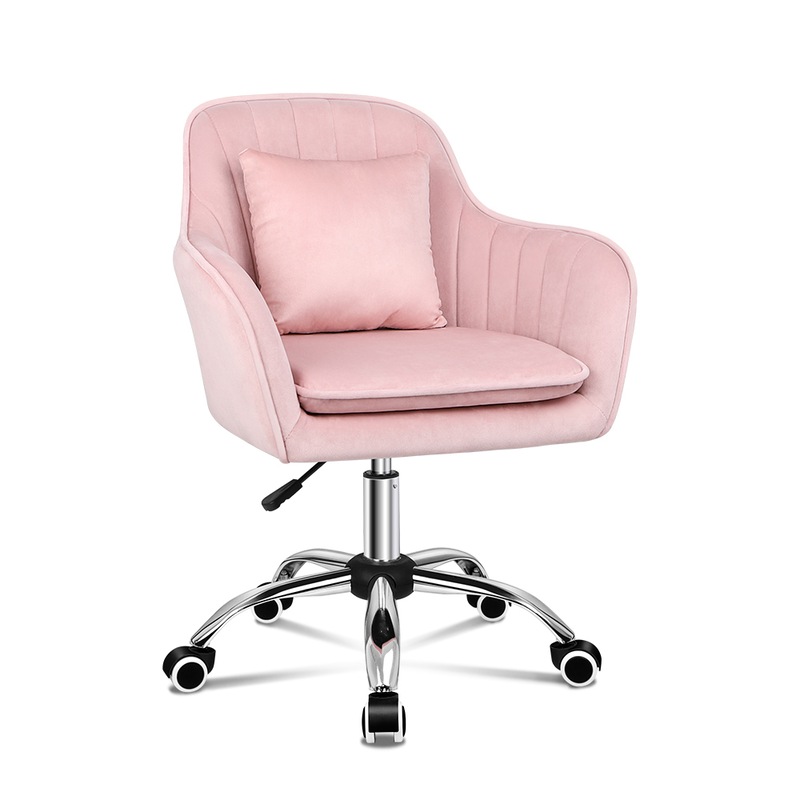 Buy ALFORDSON Velvet Office Chair Orla Pink MyDeal