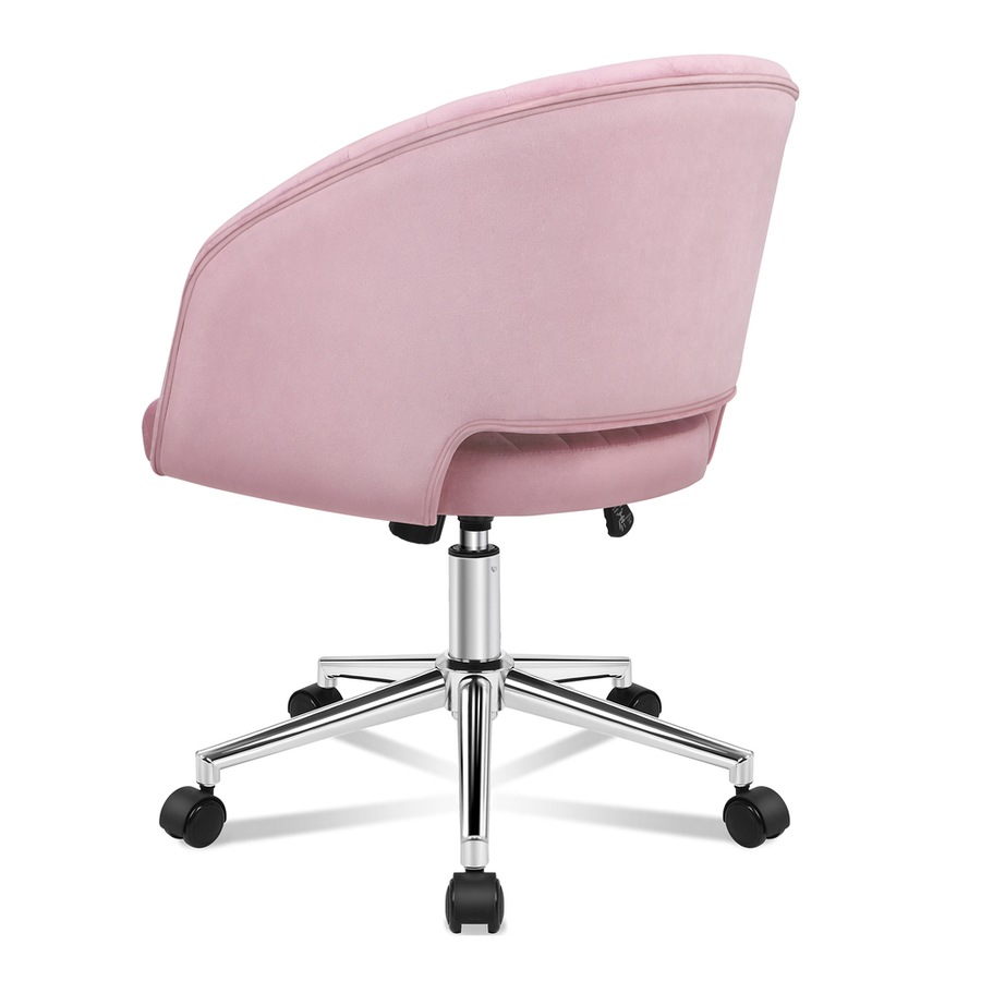 ALFORDSON Velvet Office Chair Swivel Armchair Pink