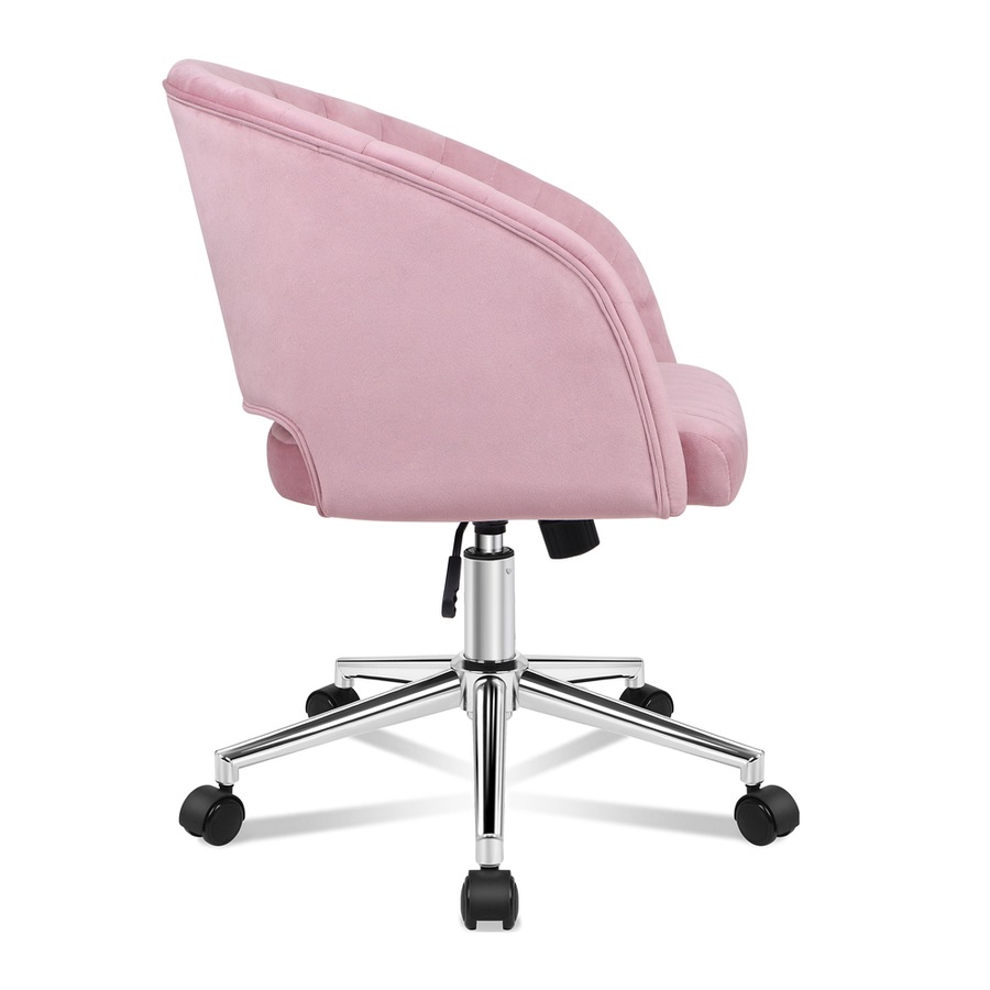 ALFORDSON Velvet Office Chair Swivel Armchair Pink