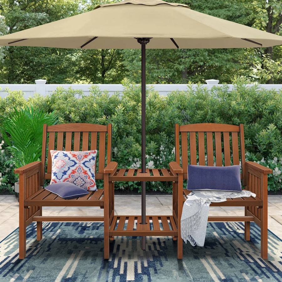 ALFORDSON Outdoor Loveseat Armchairs Patio Garden Furniture Bench Brown