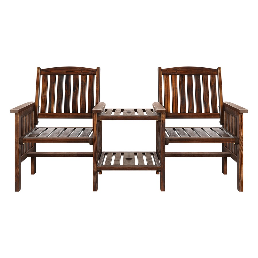 ALFORDSON Outdoor Loveseat Armchairs Patio Garden Furniture Bench Charcoal