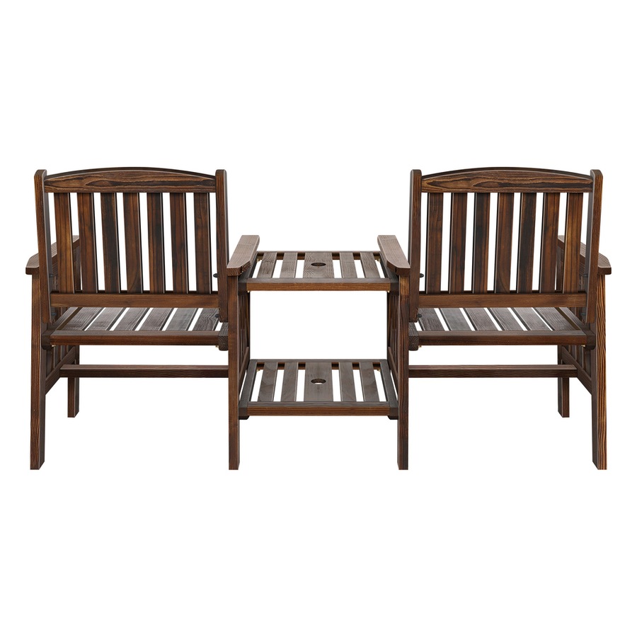 ALFORDSON Outdoor Loveseat Armchairs Patio Garden Furniture Bench Charcoal