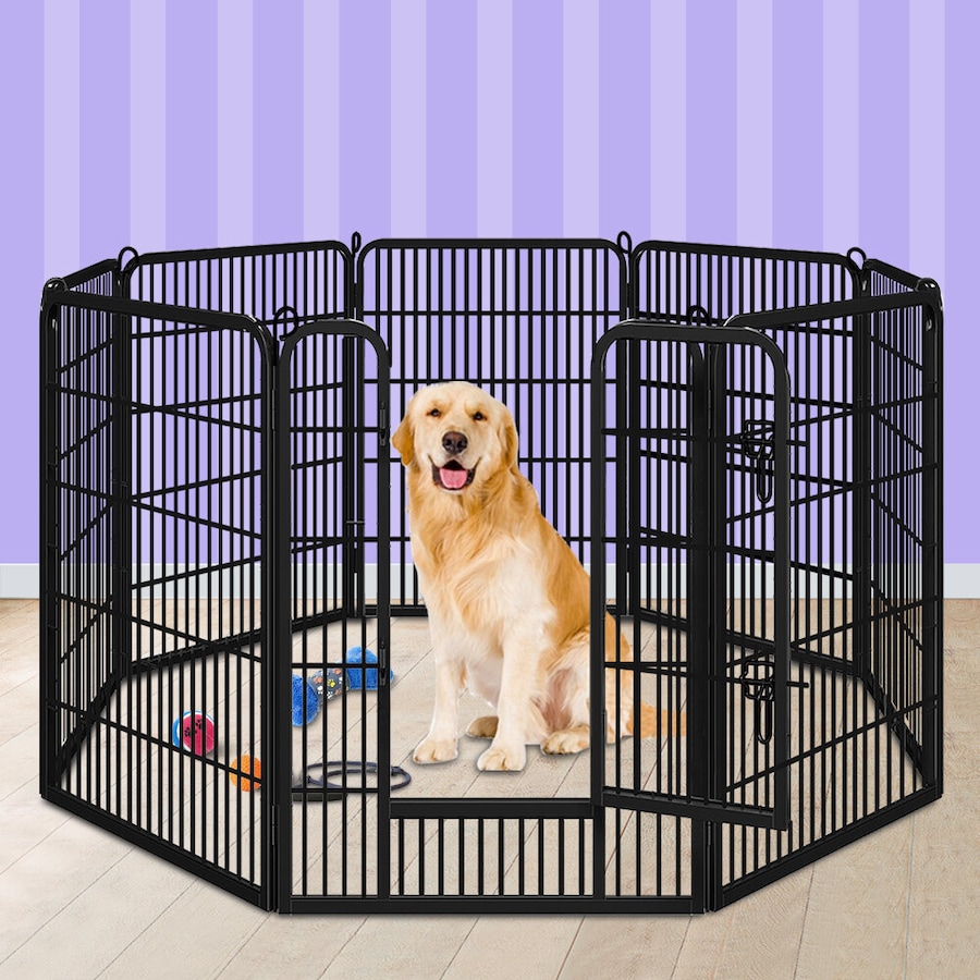 40 inch BEASTIE Pet Playpen Large 8 Panel Fence Enclosure Dog Metal Exercise Pen