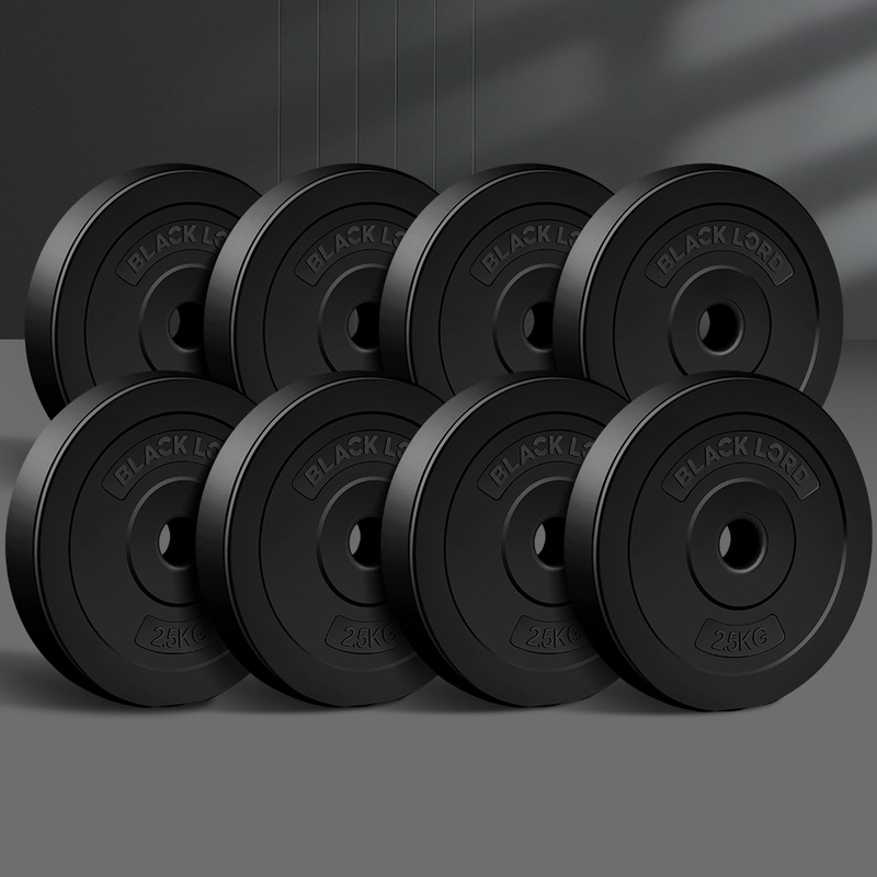 BLACK LORD 20kg Weight Plate Set Barbell Dumbbell Weight Lift Bench