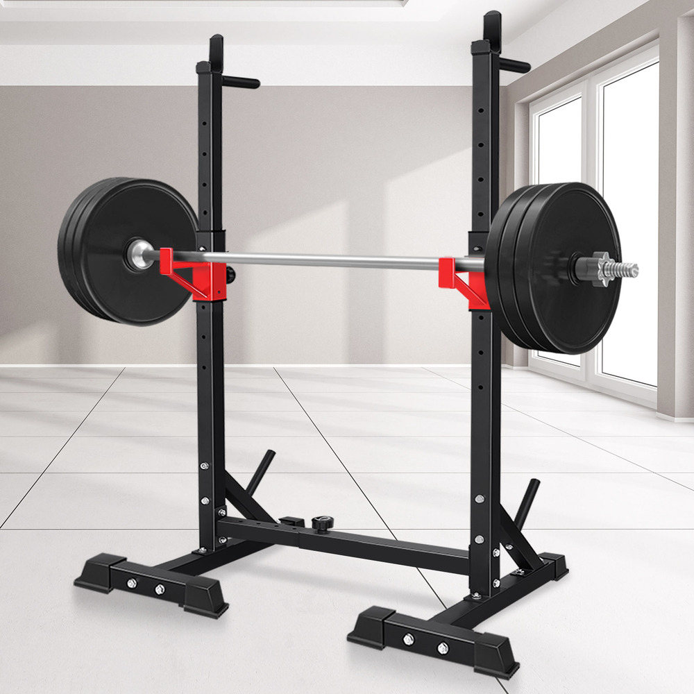 BLACK LORD Adjustable Squat Rack Barbell Stand Australia