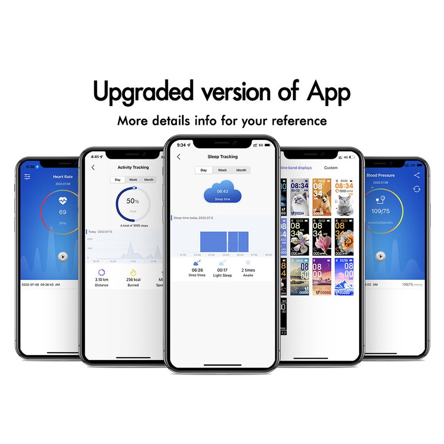 BLACK LORD Bluetooth Smart Bracelet Heart Rate Monitor Smart Watch Pedometer Model - Koppa X96