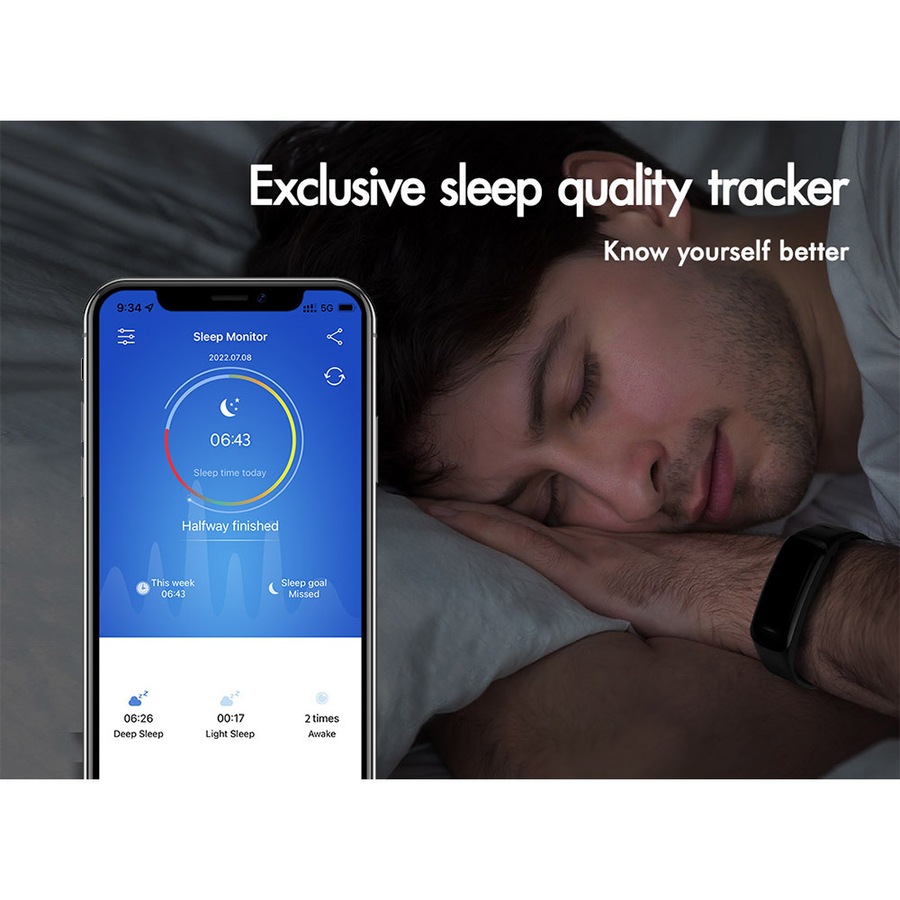 BLACK LORD Bluetooth Smart Bracelet Heart Rate Monitor Smart Watch Pedometer Model - Koppa X96