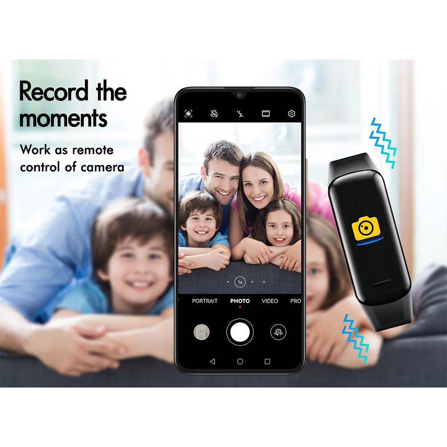 BLACK LORD Bluetooth Smart Bracelet Heart Rate Monitor Smart Watch Pedometer Model - Koppa X96