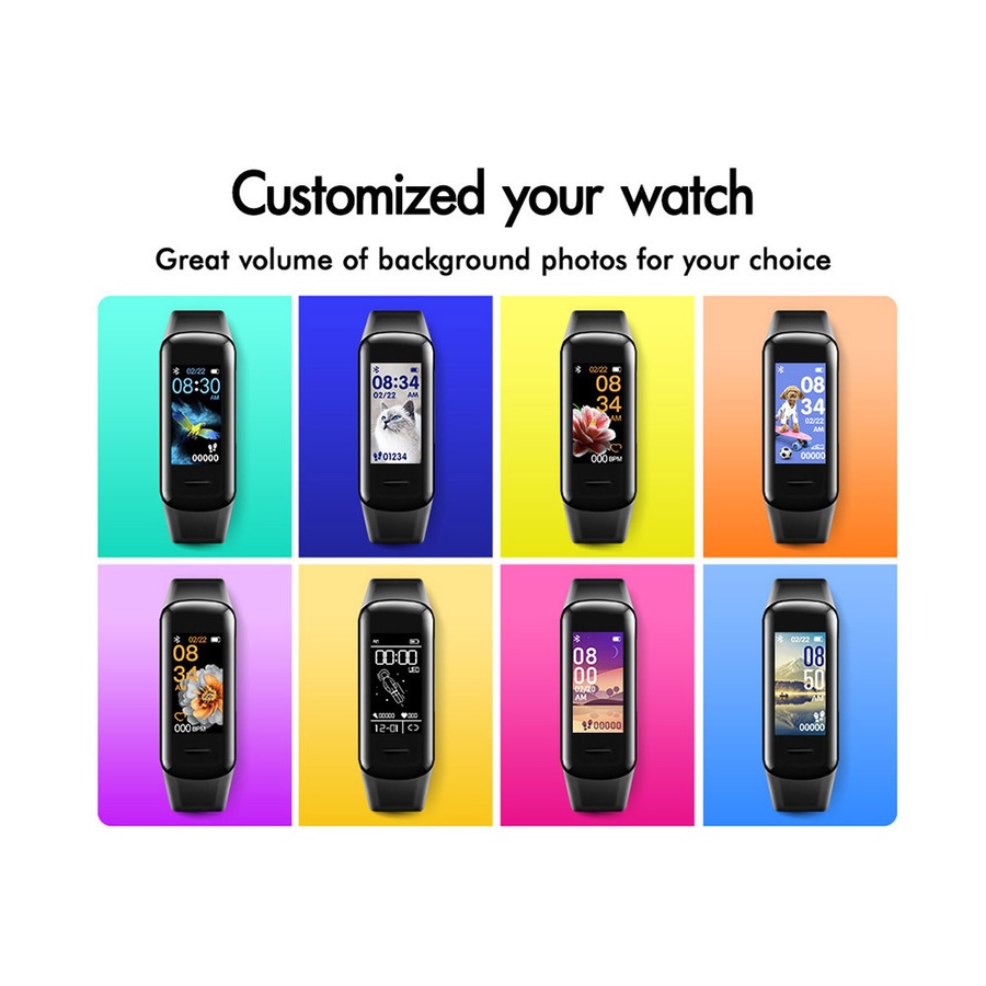 BLACK LORD Bluetooth Smart Bracelet Heart Rate Monitor Smart Watch Pedometer Model - Koppa X96