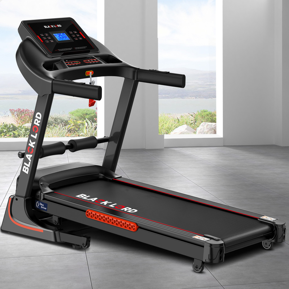 BLACK LORD Electric Treadmill Run Machine Auto Incline Home Gym Exercise Australia