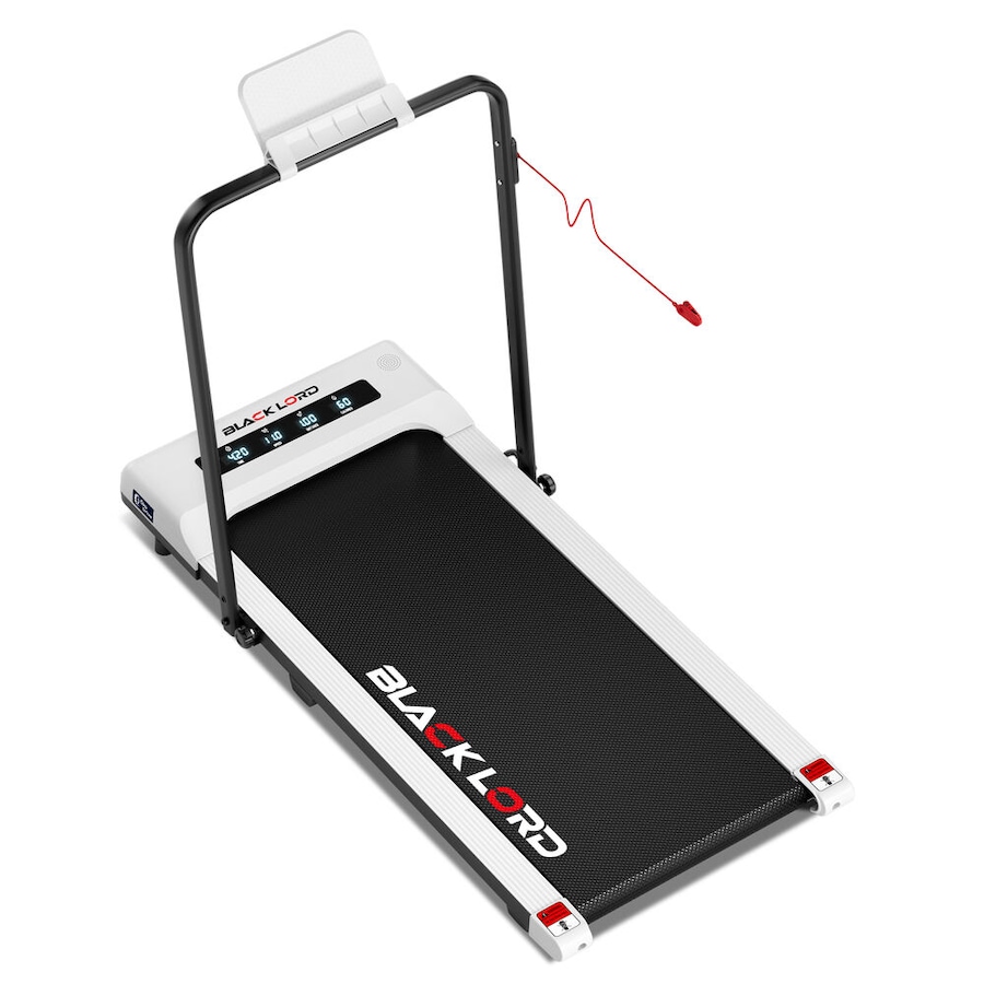 BLACK LORD Treadmill 40cm Belt Electric Walking Pad Folding Under Desk Home Gym White w/ Smart Watch