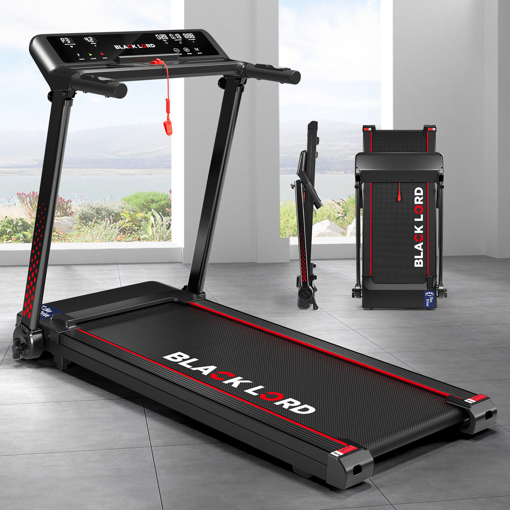 BLACK LORD Treadmill Electric Exercise Foldable Running Machine Home Gym Fitness Australia