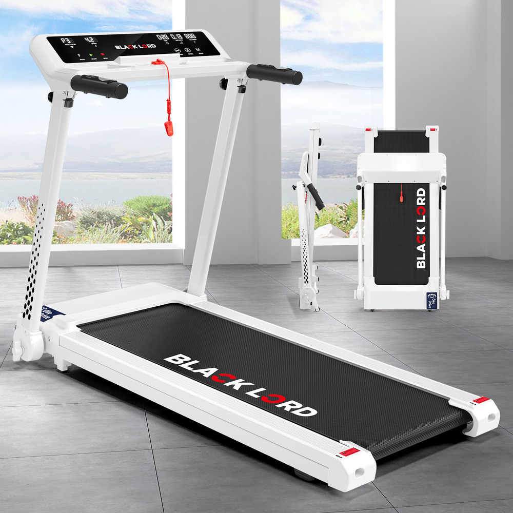 BLACK LORD Treadmill Electric Exercise Running Machine Foldable Home Gym Fitness White Australia