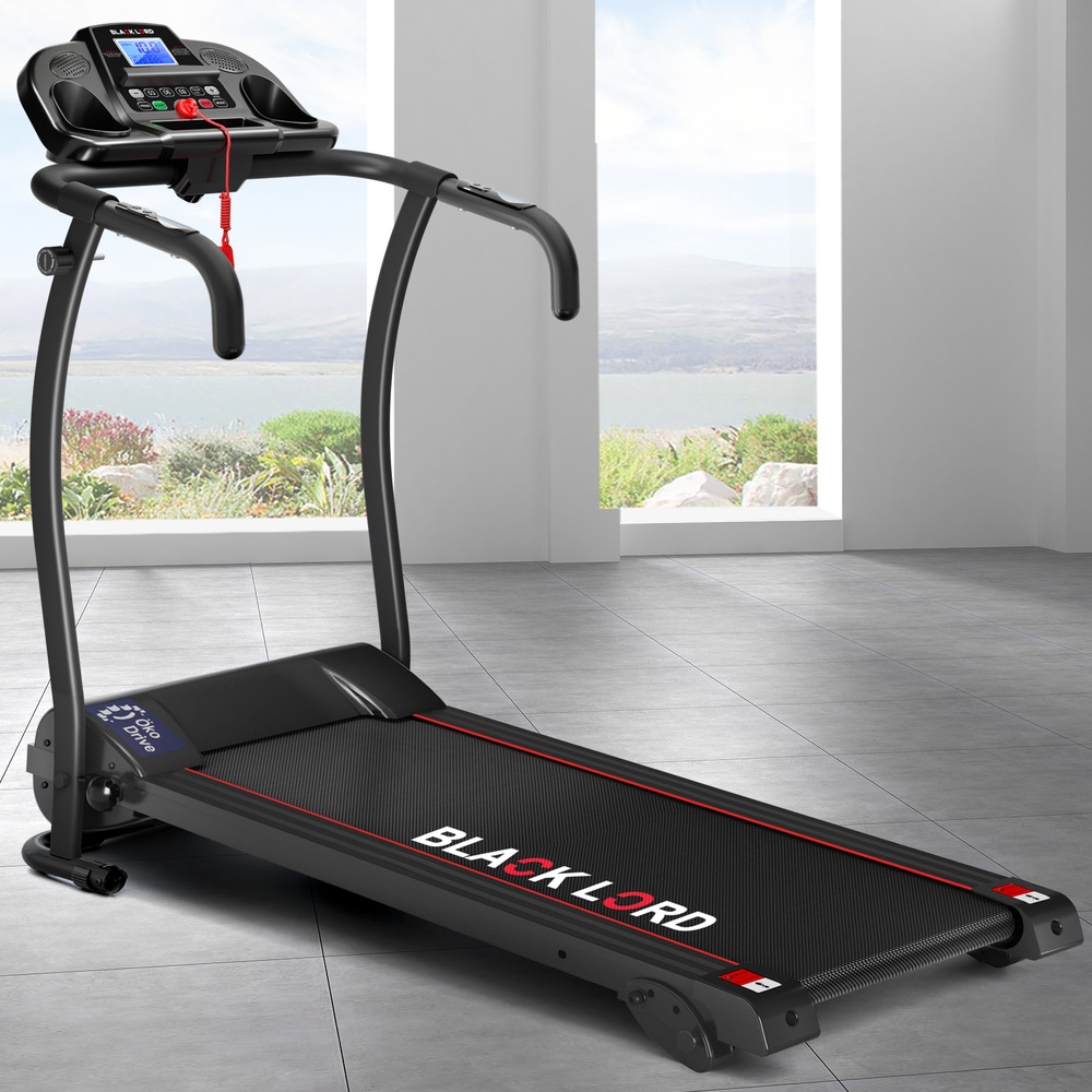 BLACK LORD Treadmill Electric Exercise Running Machine Foldable Walking Pad Australia