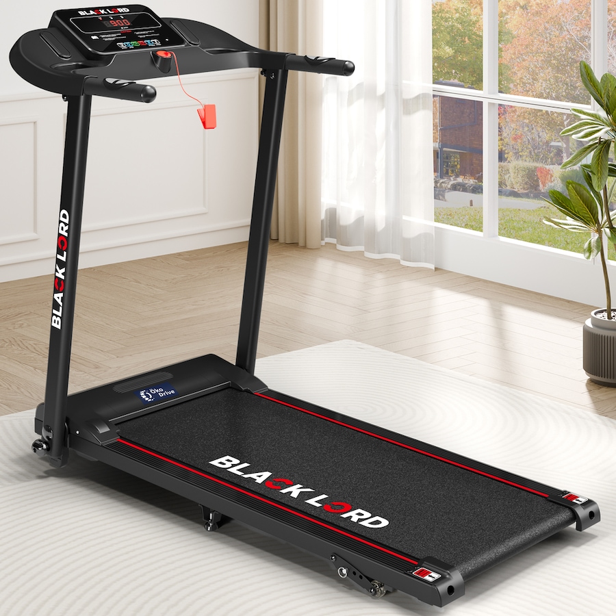 BLACK LORD Treadmill Electric Running Machine Incline Foldable 380mm
