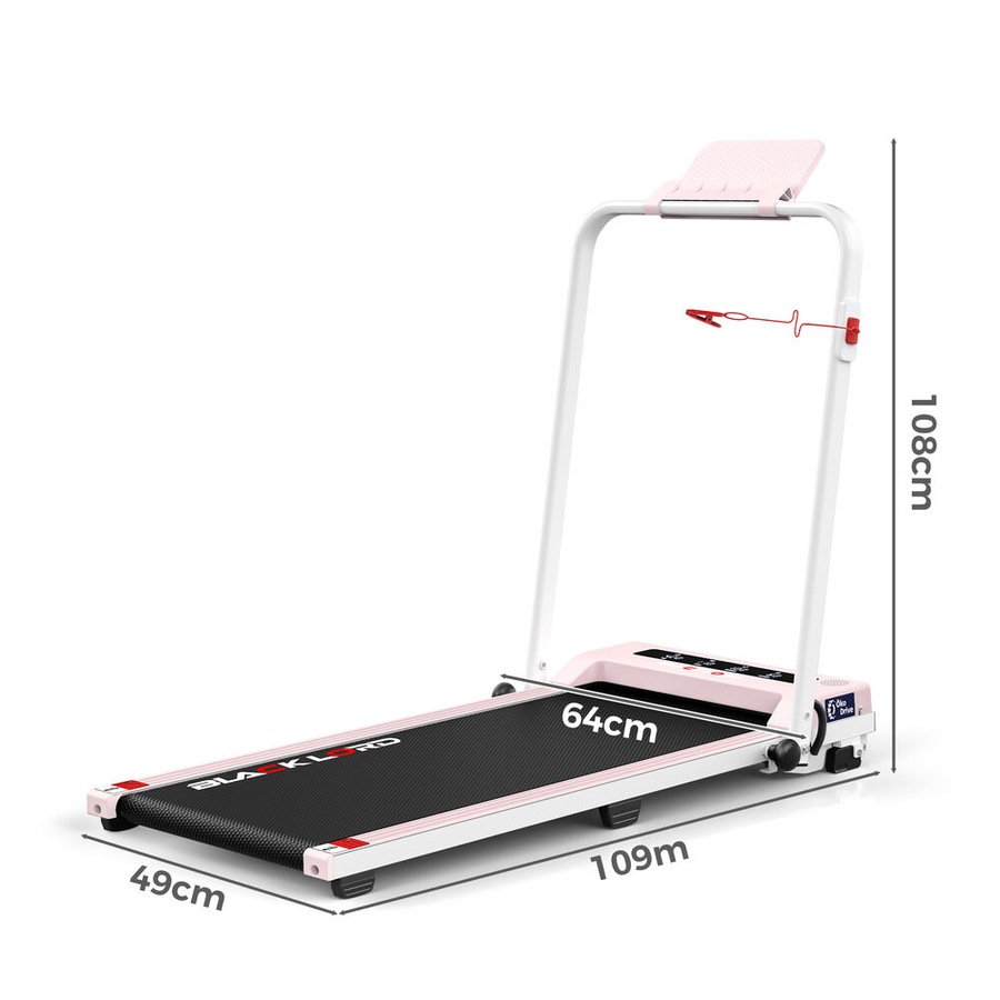 BLACK LORD Treadmill Walking Pad 380mm Foldable Electric Under Desk Pink