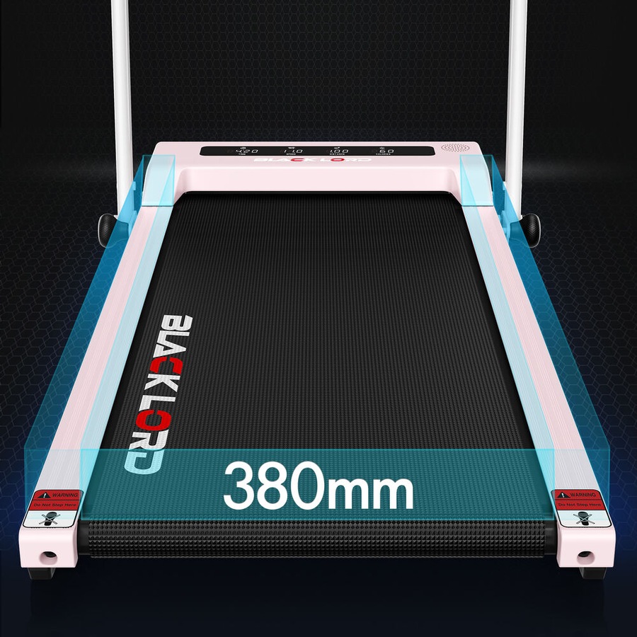 BLACK LORD Treadmill Walking Pad 380mm Foldable Electric Under Desk Pink