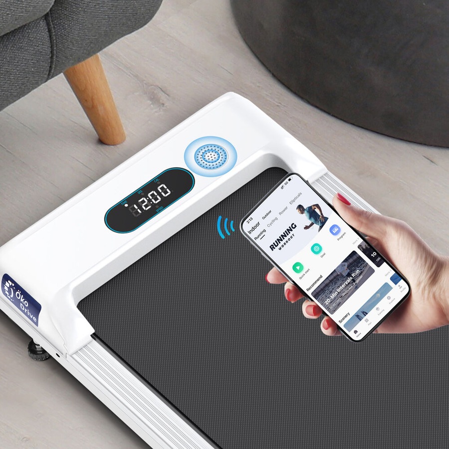 2.4HP BLACK LORD Electric Treadmill Walking Pad Under Desk Fitness Remote Control Foldable (White)