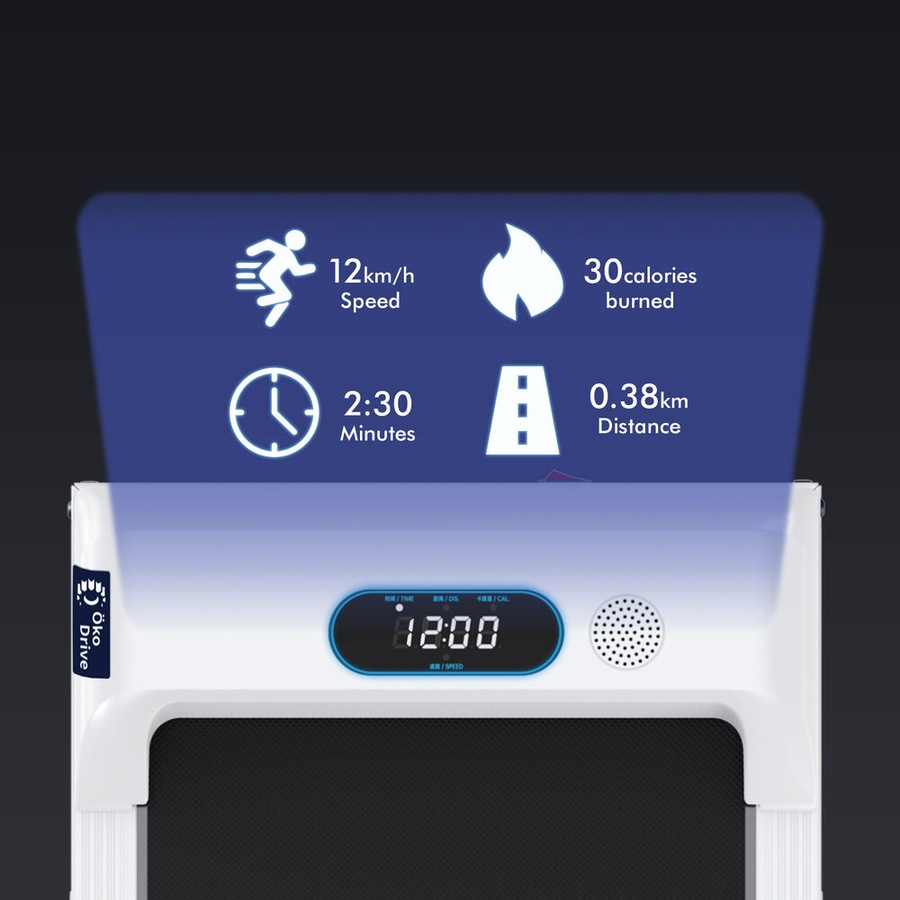 2.4HP BLACK LORD Electric Treadmill Walking Pad Under Desk Fitness Remote Control Foldable (White)