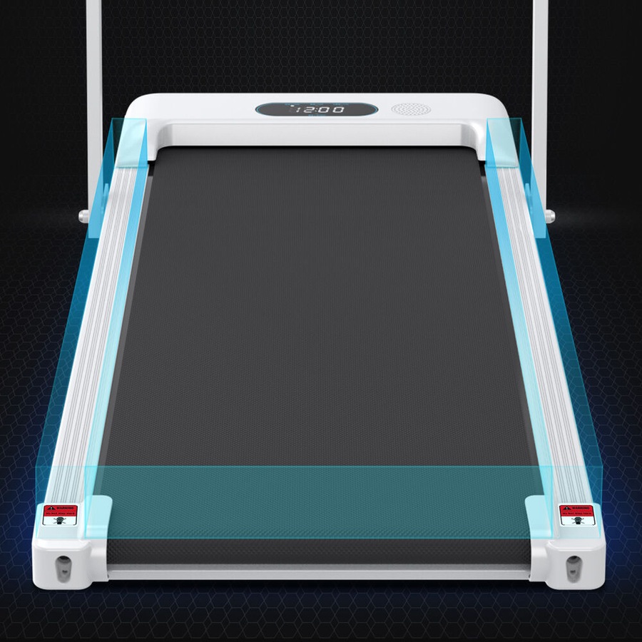 2.4HP BLACK LORD Electric Treadmill Walking Pad Under Desk Fitness Remote Control Foldable (White)