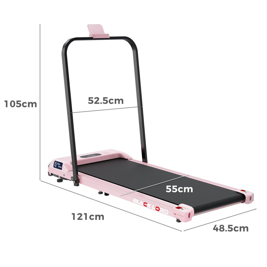 2.4HP BLACK LORD Electric Treadmill Walking Pad Under Desk Fitness Remote Control Foldable (Pink)