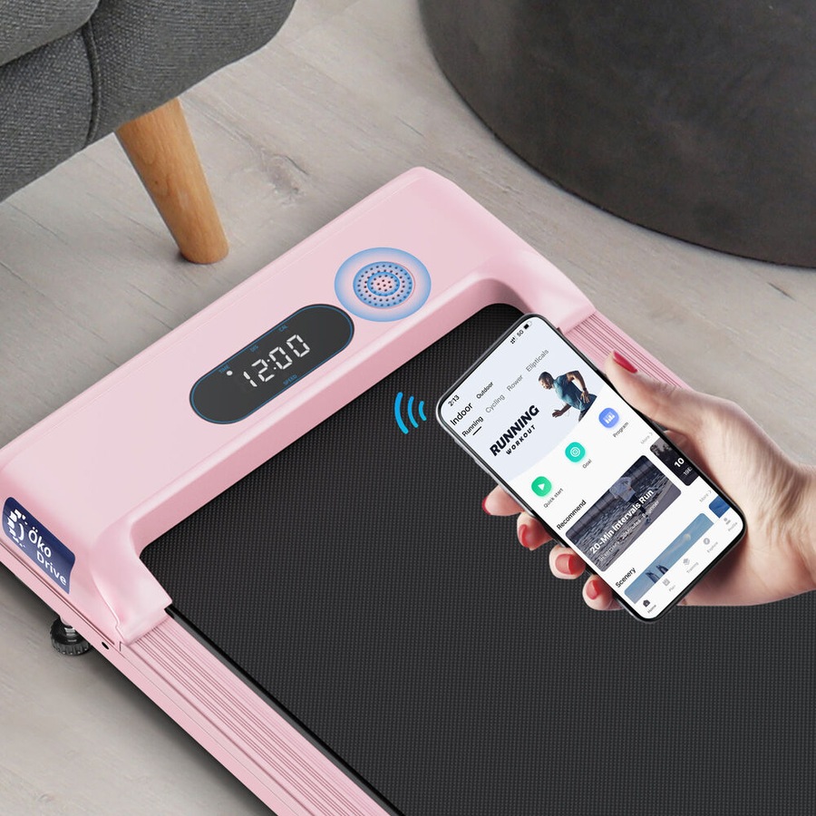 2.4HP BLACK LORD Electric Treadmill Walking Pad Under Desk Fitness Remote Control Foldable (Pink)