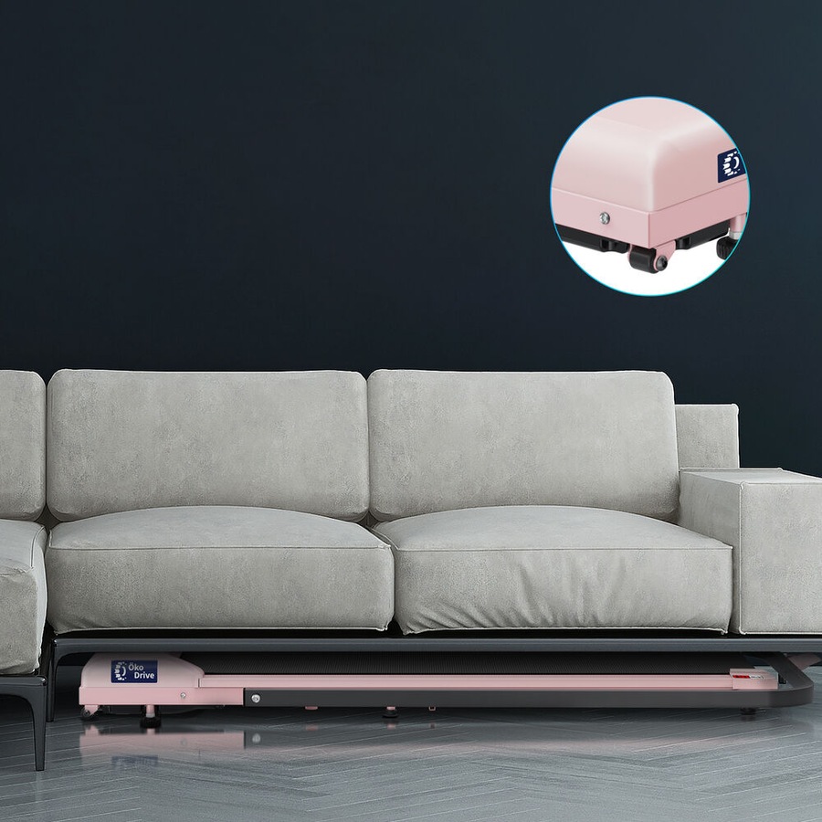 2.4HP BLACK LORD Electric Treadmill Walking Pad Under Desk Fitness Remote Control Foldable (Pink)