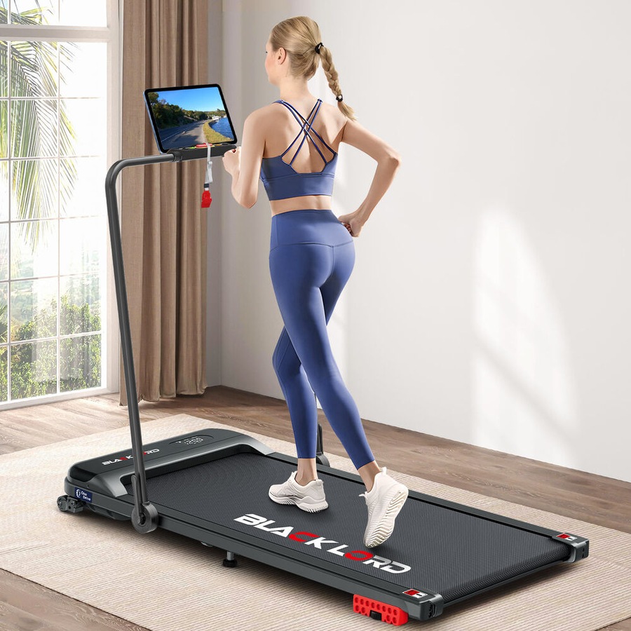 BLACK LORD Treadmill Electric Walking Pad Home Office Incline Foldable Black