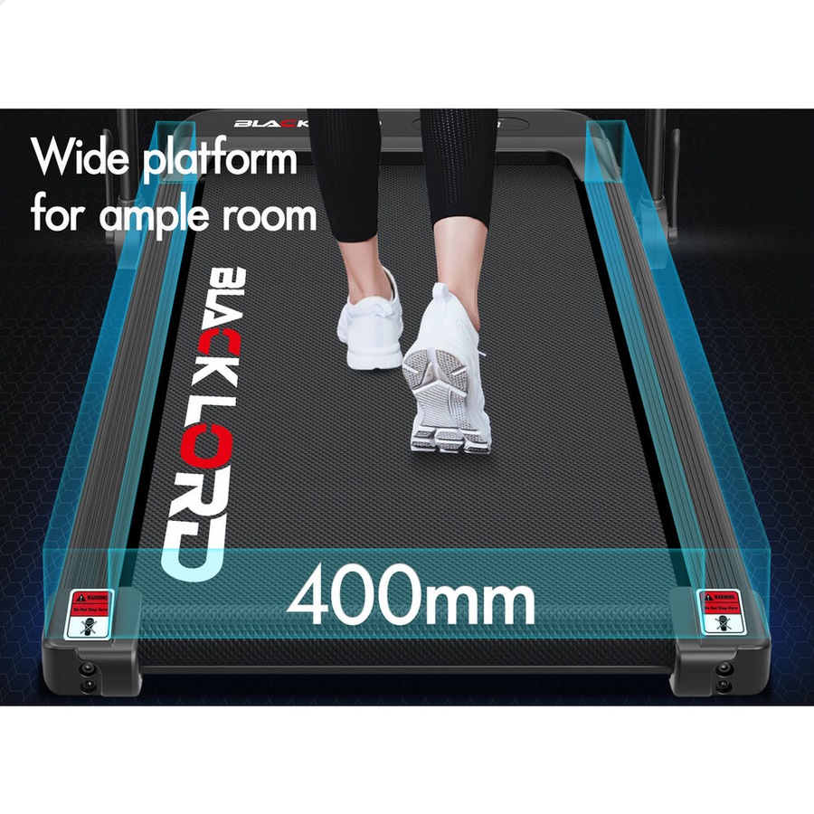 BLACK LORD Treadmill Electric Walking Pad Home Office Incline Foldable Black