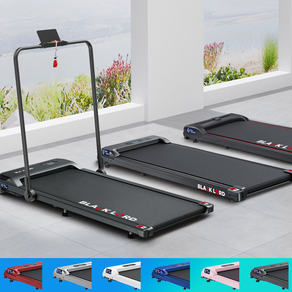 BLACK LORD Treadmill Electric Walking Pad Home Office Gym Fitness Remote Control Australia