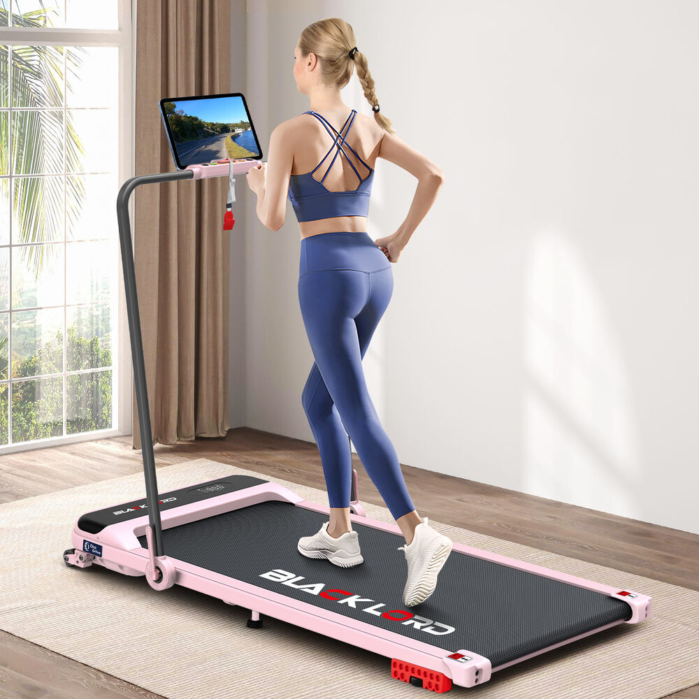 BLACK LORD Treadmill Electric Walking Pad Home Office Incline Foldable Pink Australia