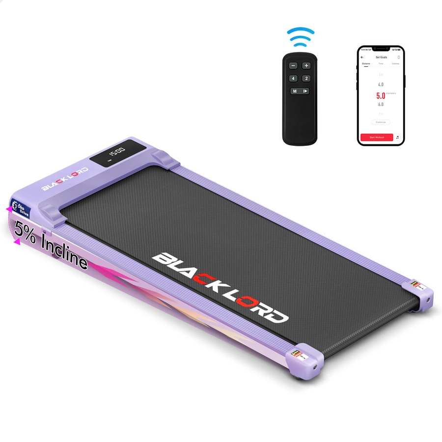 BLACK LORD Treadmill Walking Pad Incline Purple