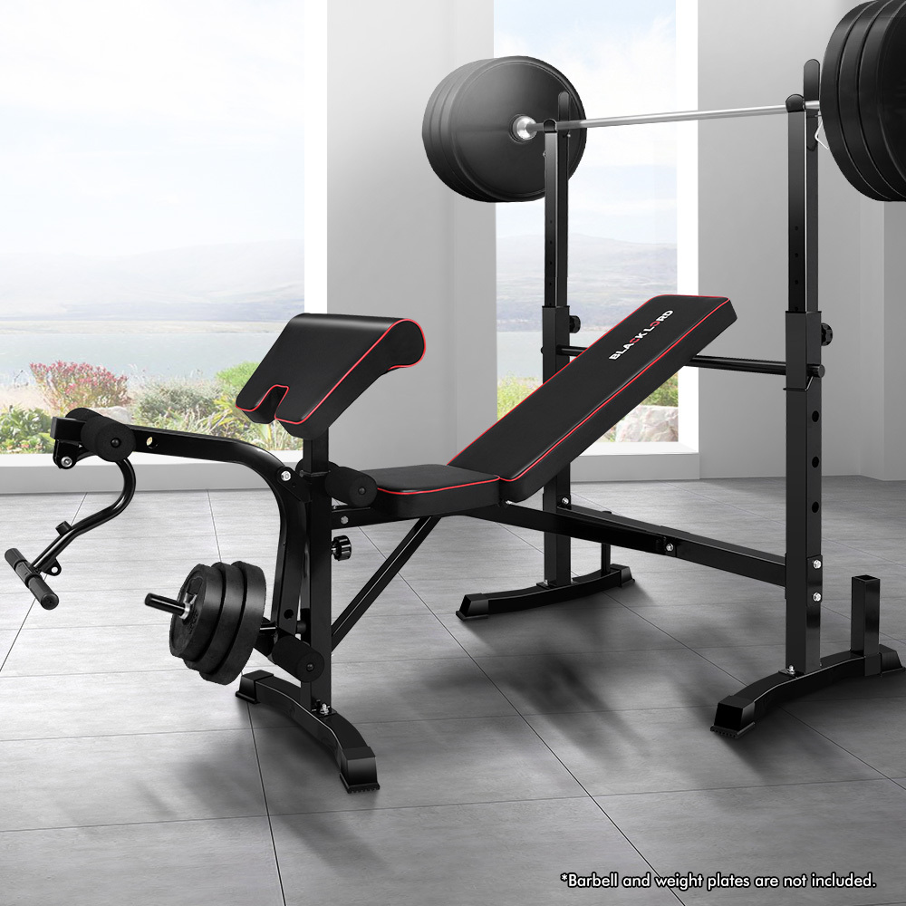 BLACK LORD Weight Bench 10in1 Press Multi-Station Fitness Home Gym Equipment Australia