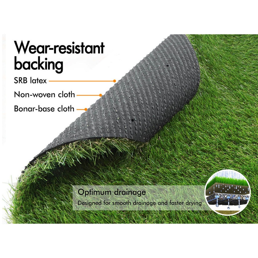 2mx5m OTANIC Artificial Grass 35mm 10sqm Synthetic Turf Gloss Fake Lawn