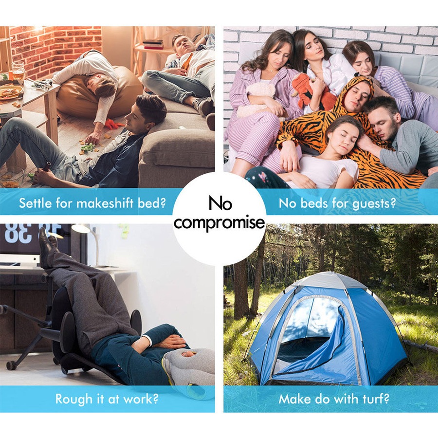 STARRY EUCALYPT Folding Mattress Foldable Sofa Lounge Foam Chair Portable Double