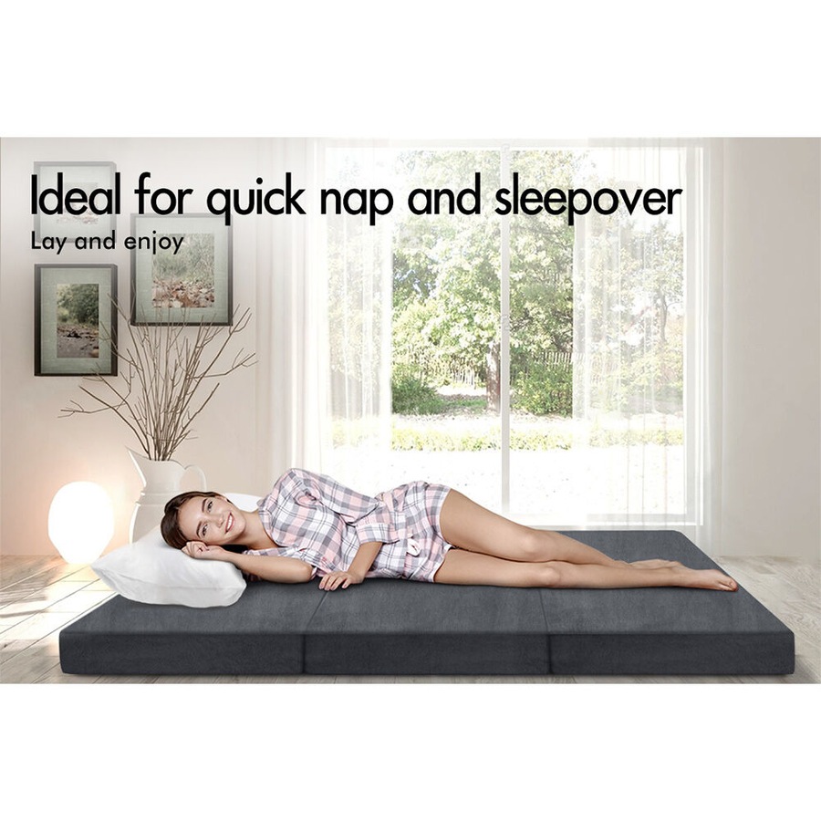 STARRY EUCALYPT Folding Mattress Foldable Sofa Lounge Foam Chair Portable Double