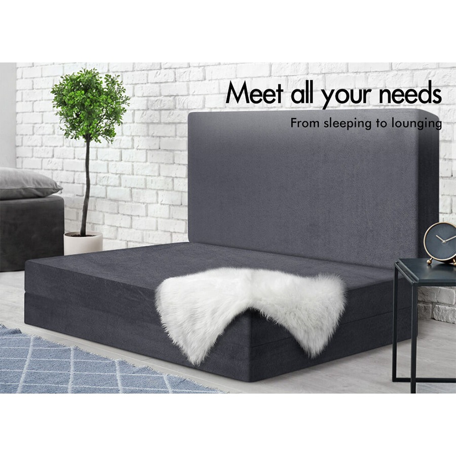 STARRY EUCALYPT Folding Mattress Foldable Sofa Lounge Foam Chair Portable Double