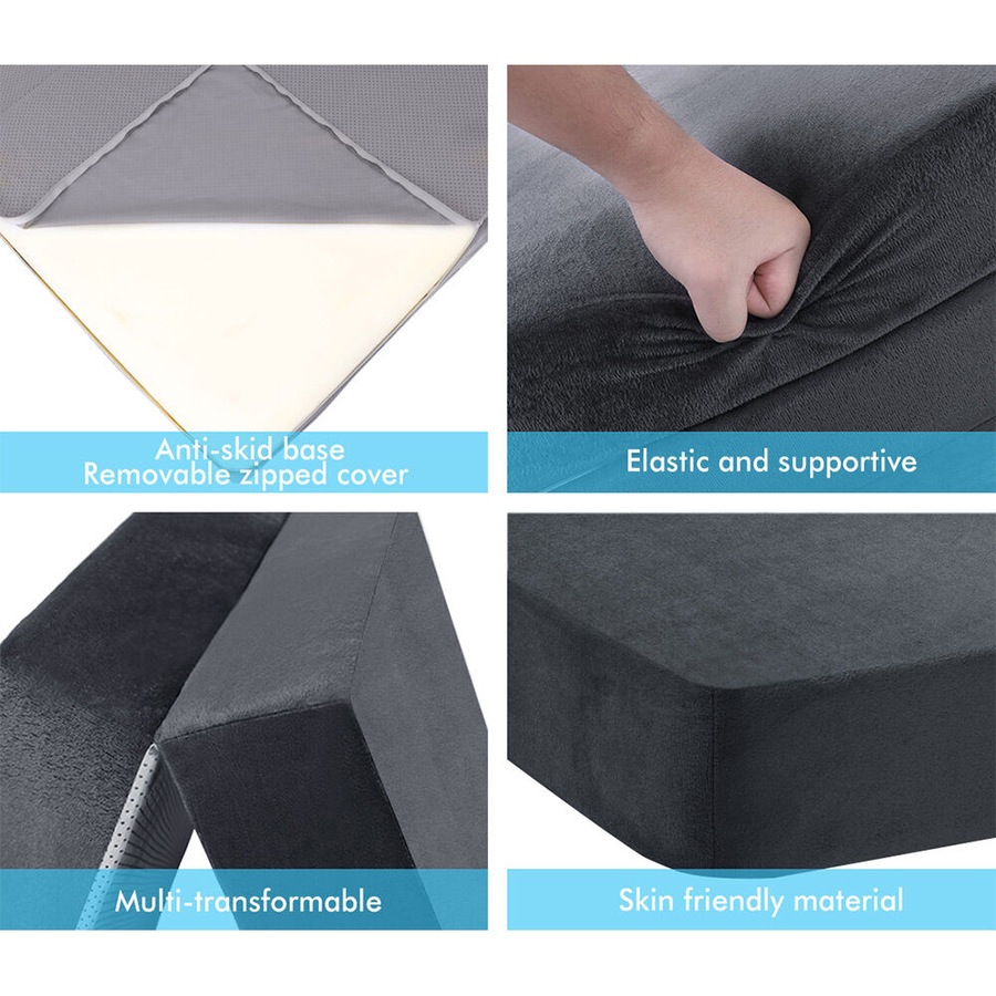STARRY EUCALYPT Folding Mattress Foldable Sofa Lounge Foam Chair Portable Double