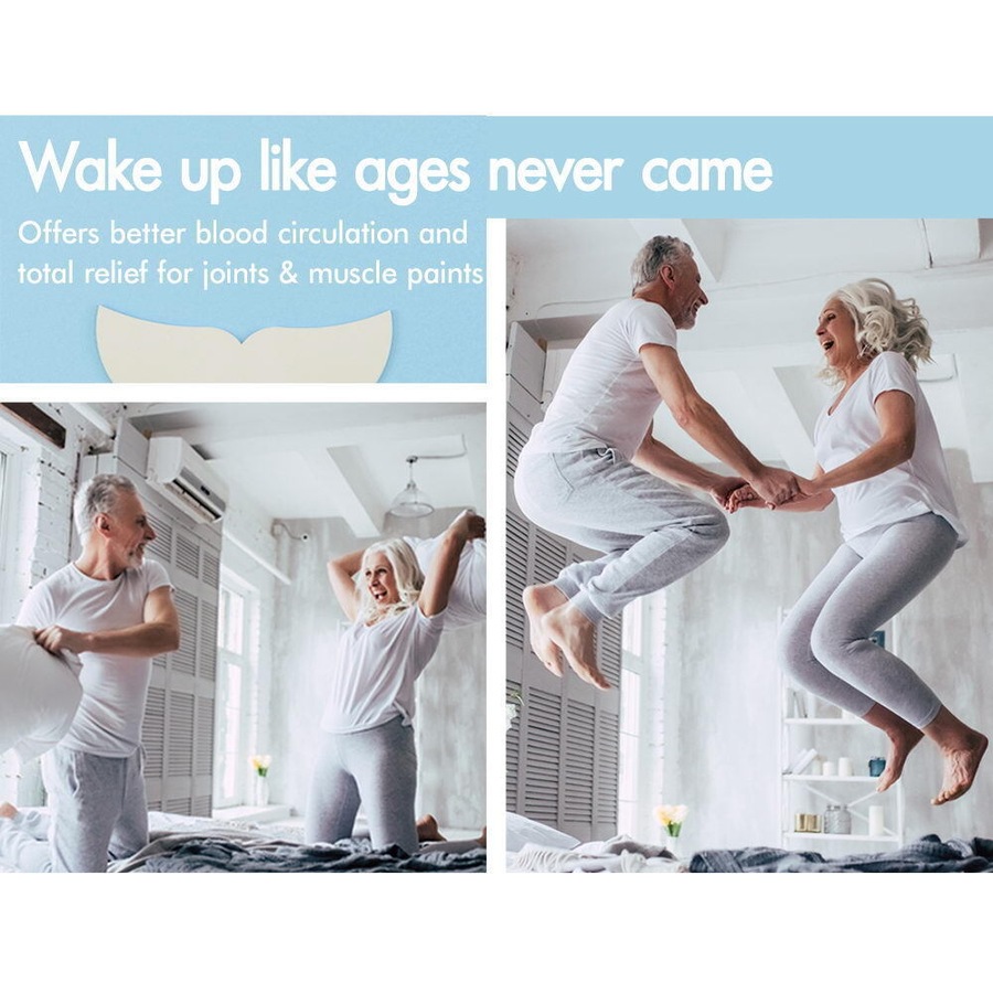 STARRY EUCALYPT 8cm Memory Foam Topper 7 Zone Bed Mattress Graphite Cool Gel Bamboo Cover King