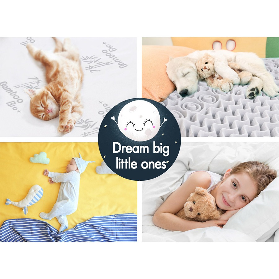 STARRY EUCALYPT 8cm Memory Foam Topper 7 Zone Bed Mattress Graphite Cool Gel Bamboo Cover King