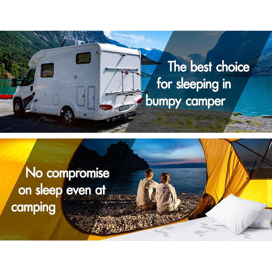 STARRY EUCALYPT 8cm Memory Foam Topper 7 Zone Bed Mattress Graphite Cool Gel Bamboo Cover King