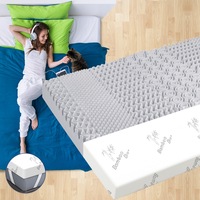 8cm Memory Foam Topper 7 Zone Bed Mattress Graphite Cool Gel Bamboo Cover KS STARRY EUCALYPT