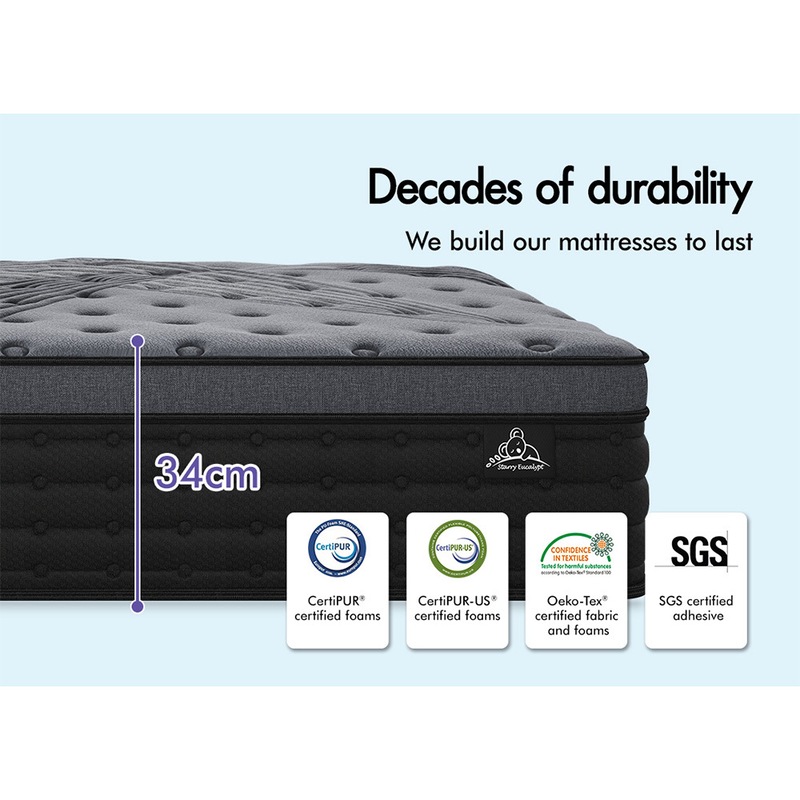 Buy STARRY EUCALYPT Mattress Pocket Spring Latex Euro Top Queen King