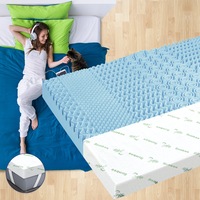 5cm Memory Foam Topper 7 Zone Bed Mattress Cool Gel Bamboo Cover KS STARRY EUCALYPT