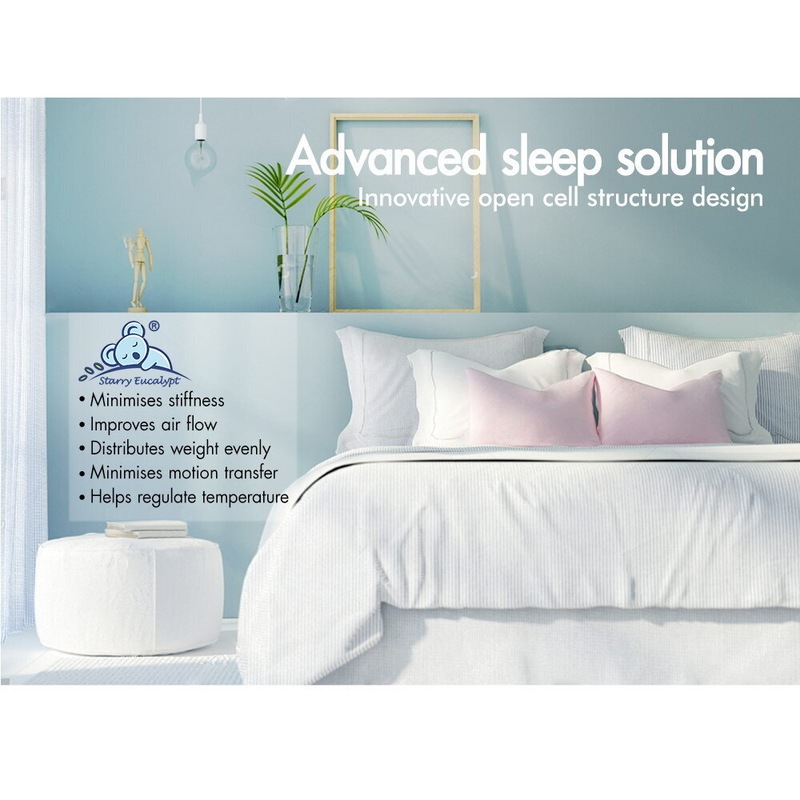 Buy Starry Eucalypt Memory Foam Mattress Topper 7 Zone 8CM COOL GEL