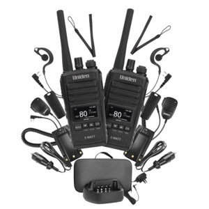 Uniden UH755-2DLX - 5 Watt UHF CB Splashproof Handheld Radio โ Deluxe Pack