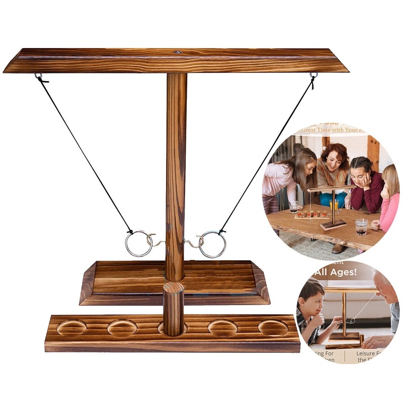 Buy Hook and Ring Toss Game Table Top Adults Drinking Battle Handmade