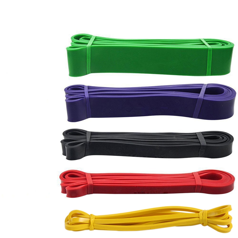 Set of 5 Heavy Duty Resistance Power Band Loop Gym Fitness Exercise Yoga Workout Australia